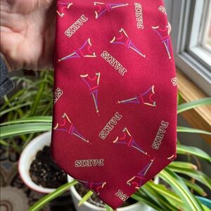 Silvio Cattaneo PARIS Eiffel Tower 100% Silk Necktie Made In ITALY Tie